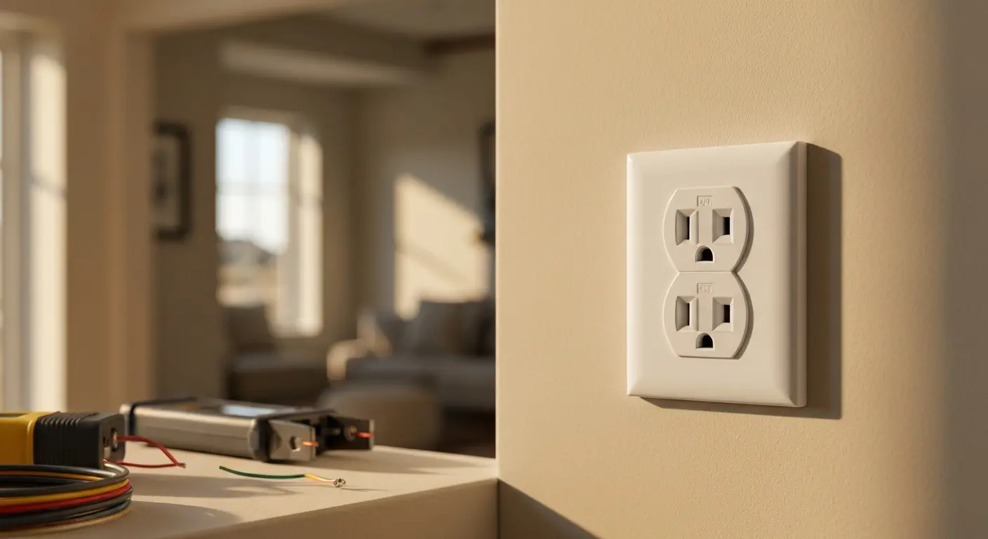 Electrical outlet repair in Firestone home