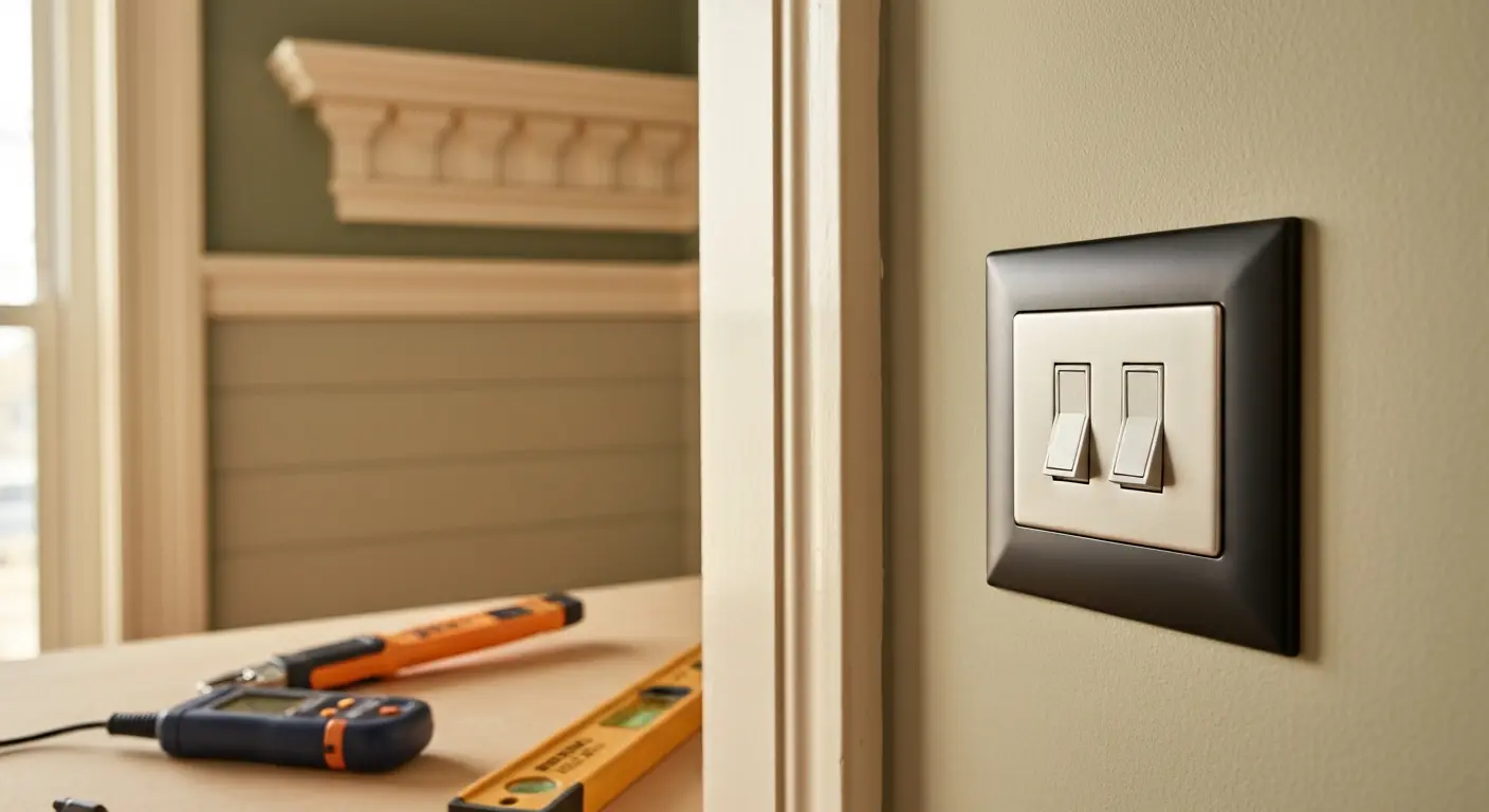 Standard light switch installation