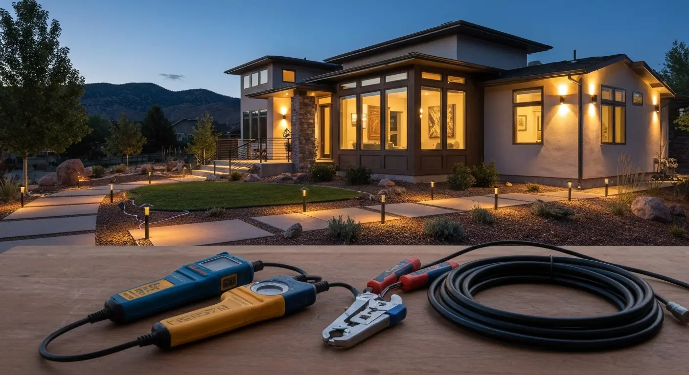 Outdoor and interior lighting installation