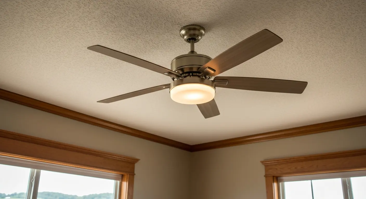 Ceiling fans and light fixtures