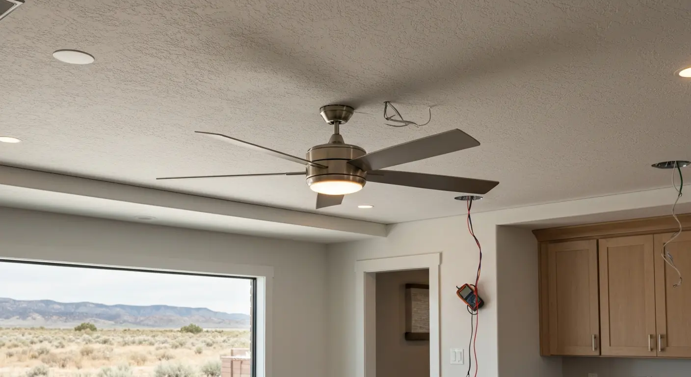 Ceiling fan and lighting installation