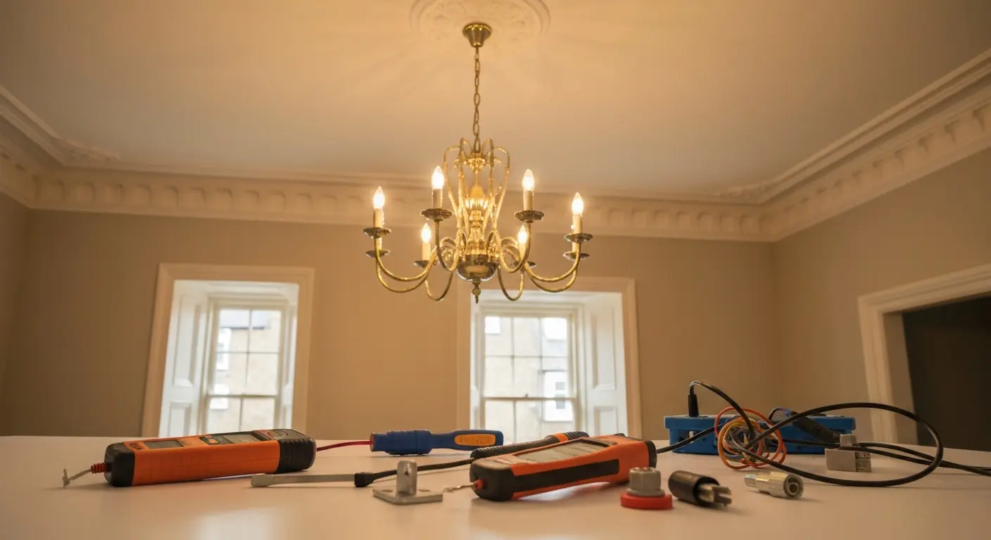 Chandelier and fixture installation
