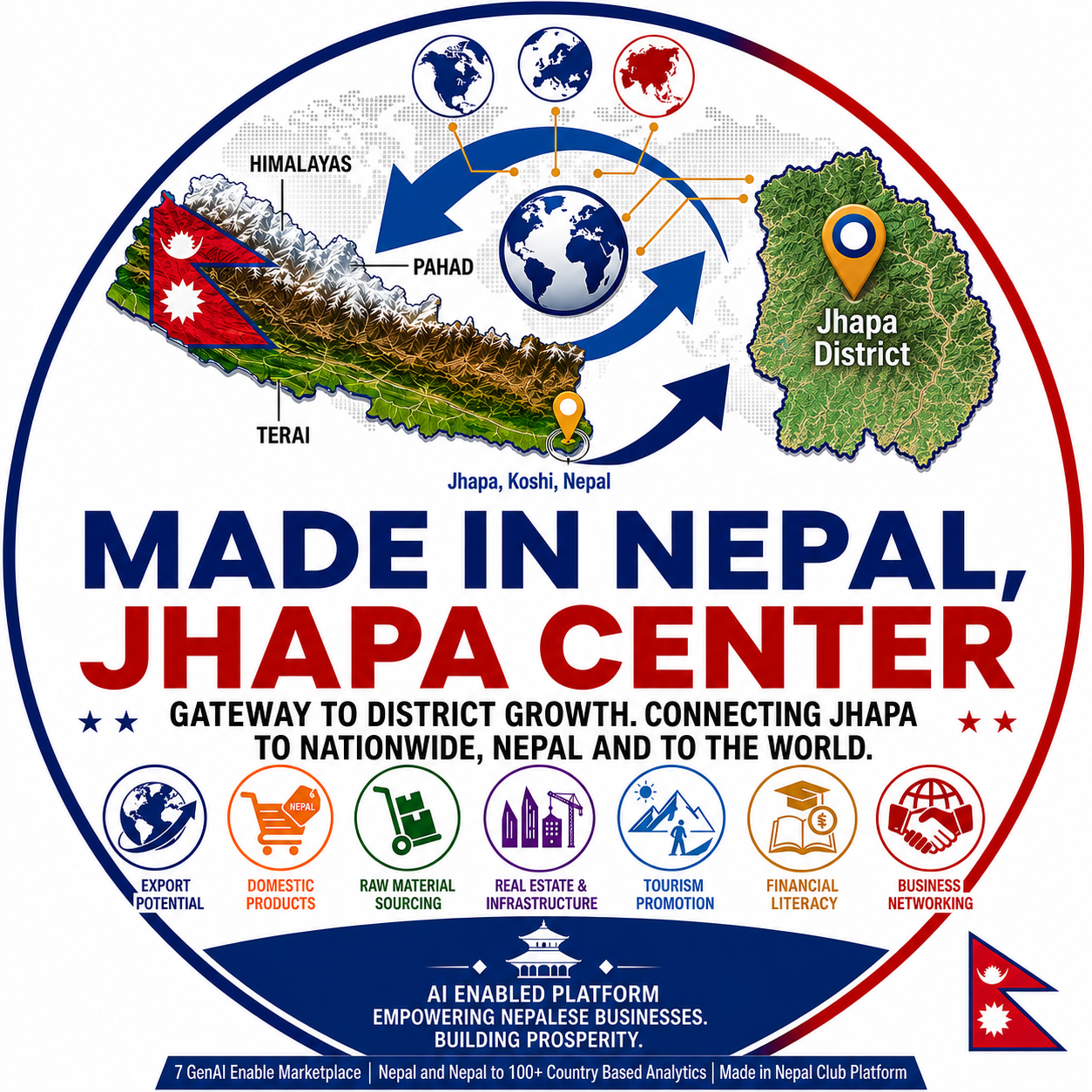 Made in Nepal, Jhapa Center Logo