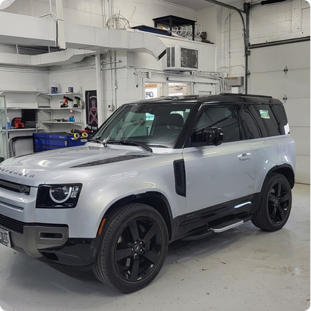 Automotive Window Tint Installation on Vehicle Glass