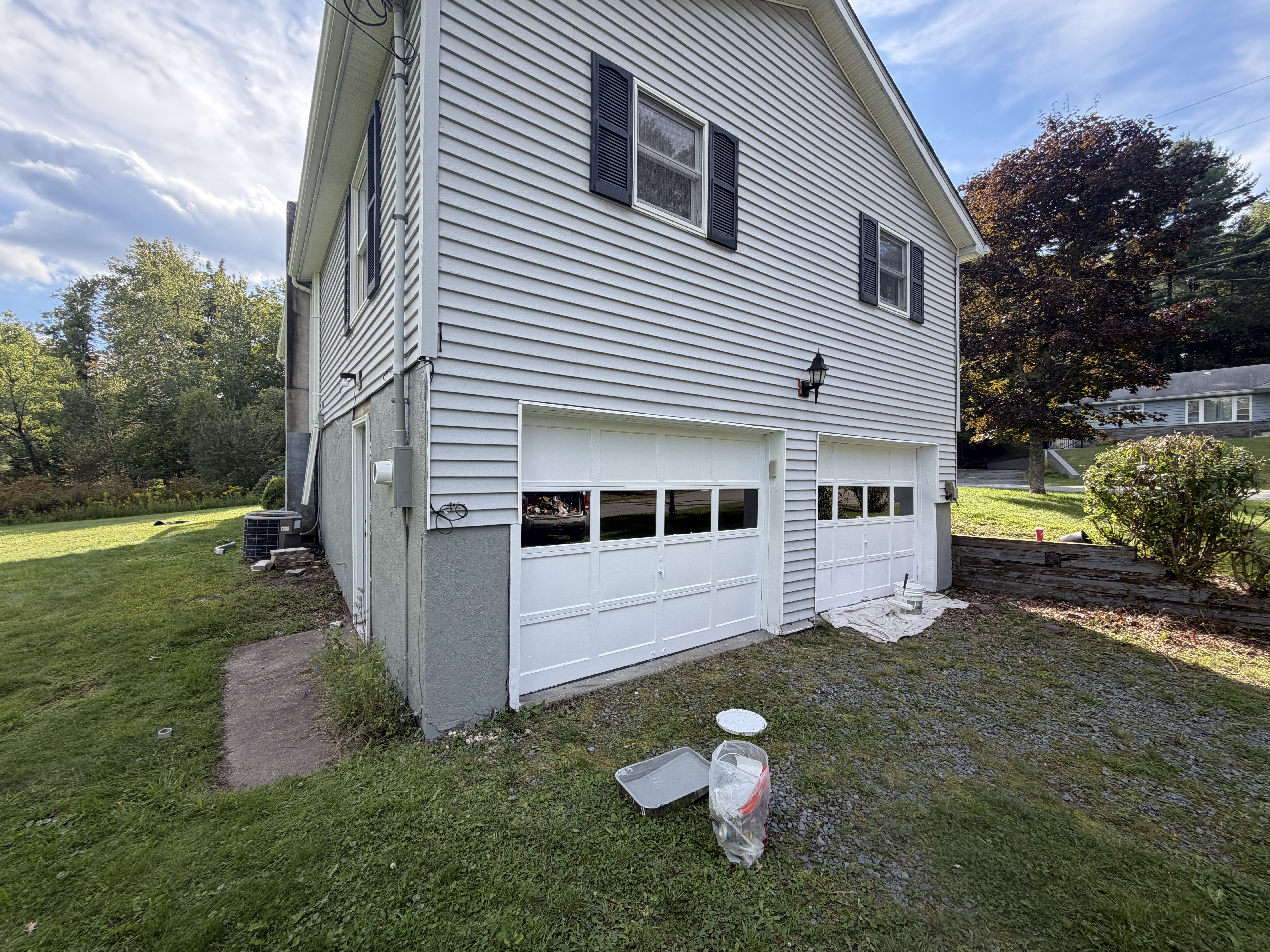 Professionally painted garage door