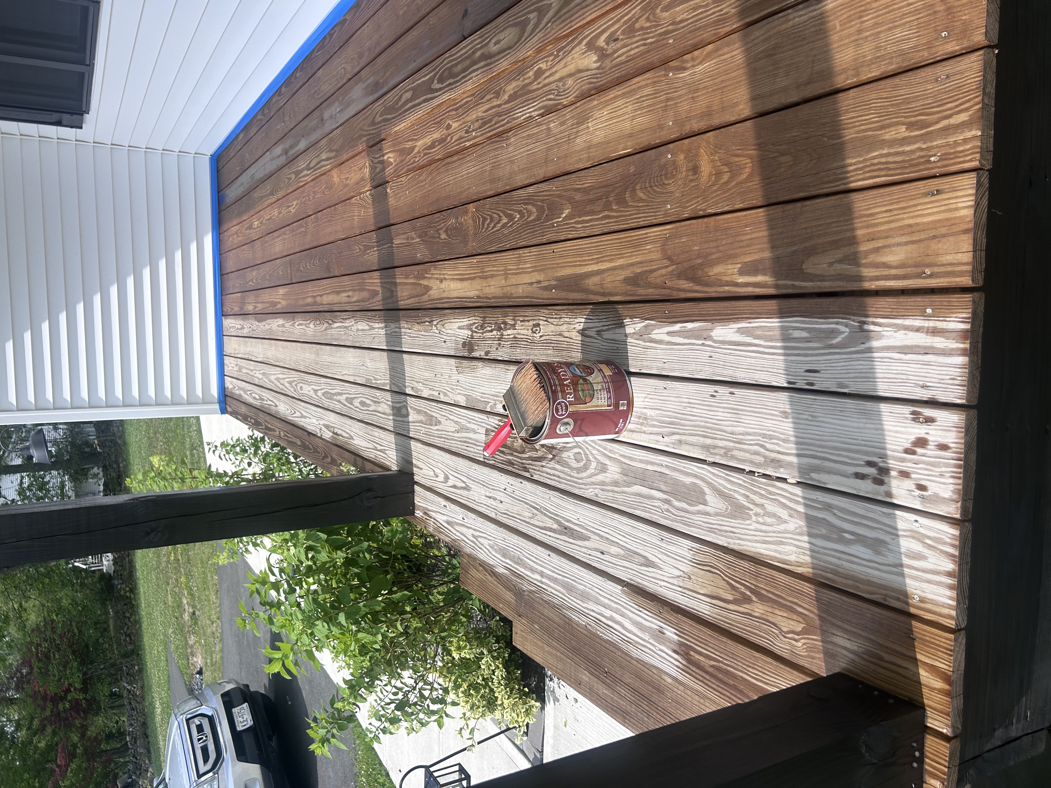 Deck staining and repair project by Covell and Sons Painting