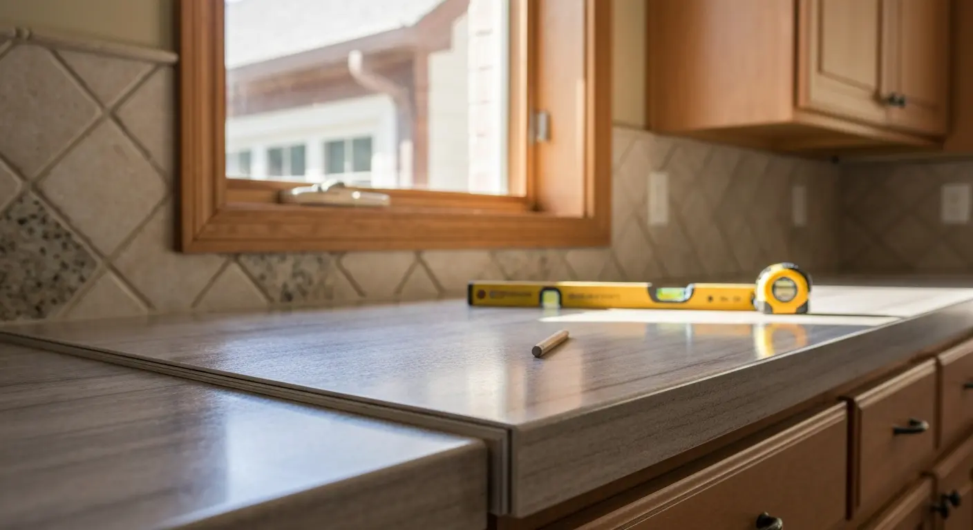 Laminate countertop installation