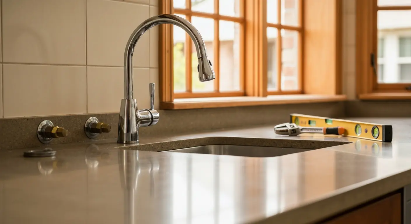 Faucet and sink installation