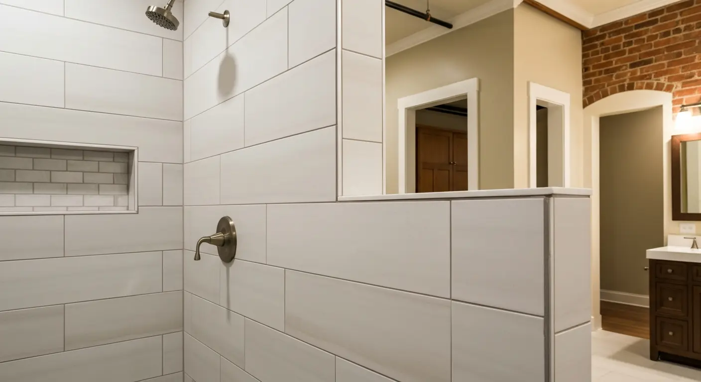 Tile shower surround