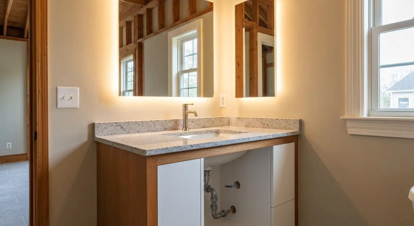 Bathroom vanity installation