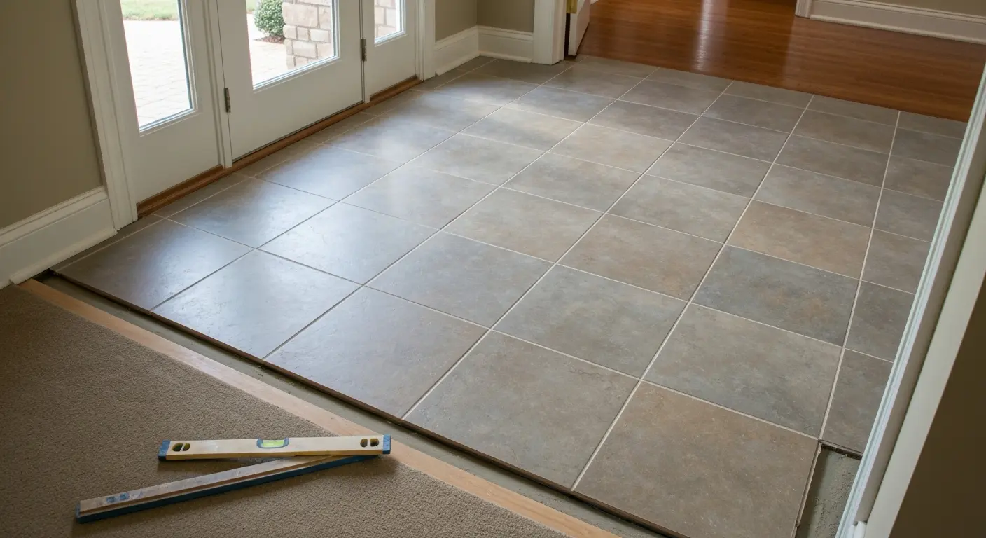Entryway tile flooring