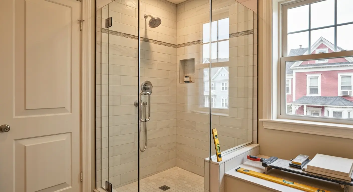 Shower tile installation