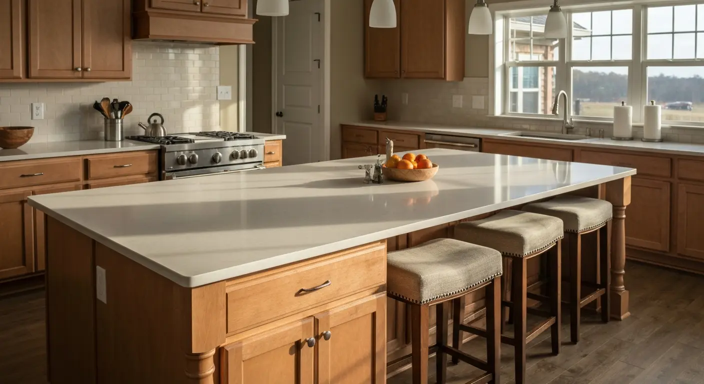 Island seating and overhang design