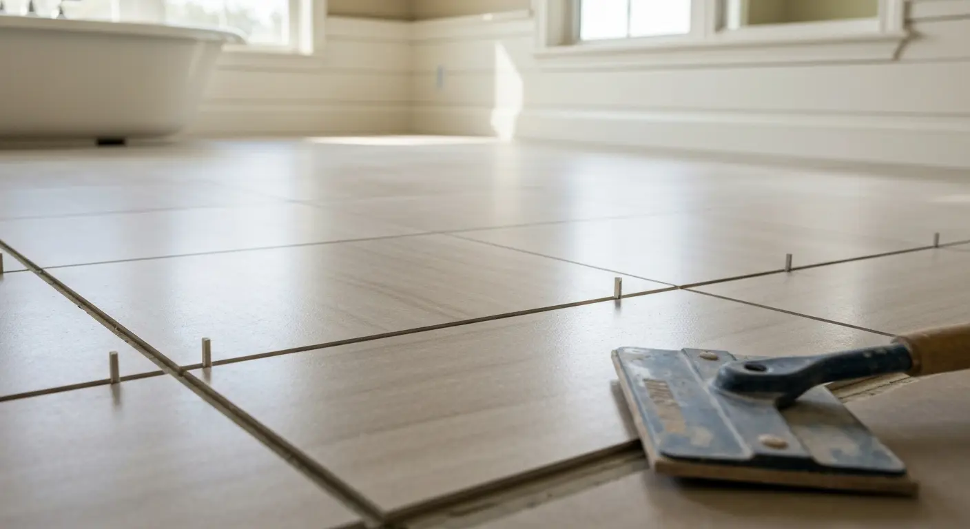 Bathroom flooring installation