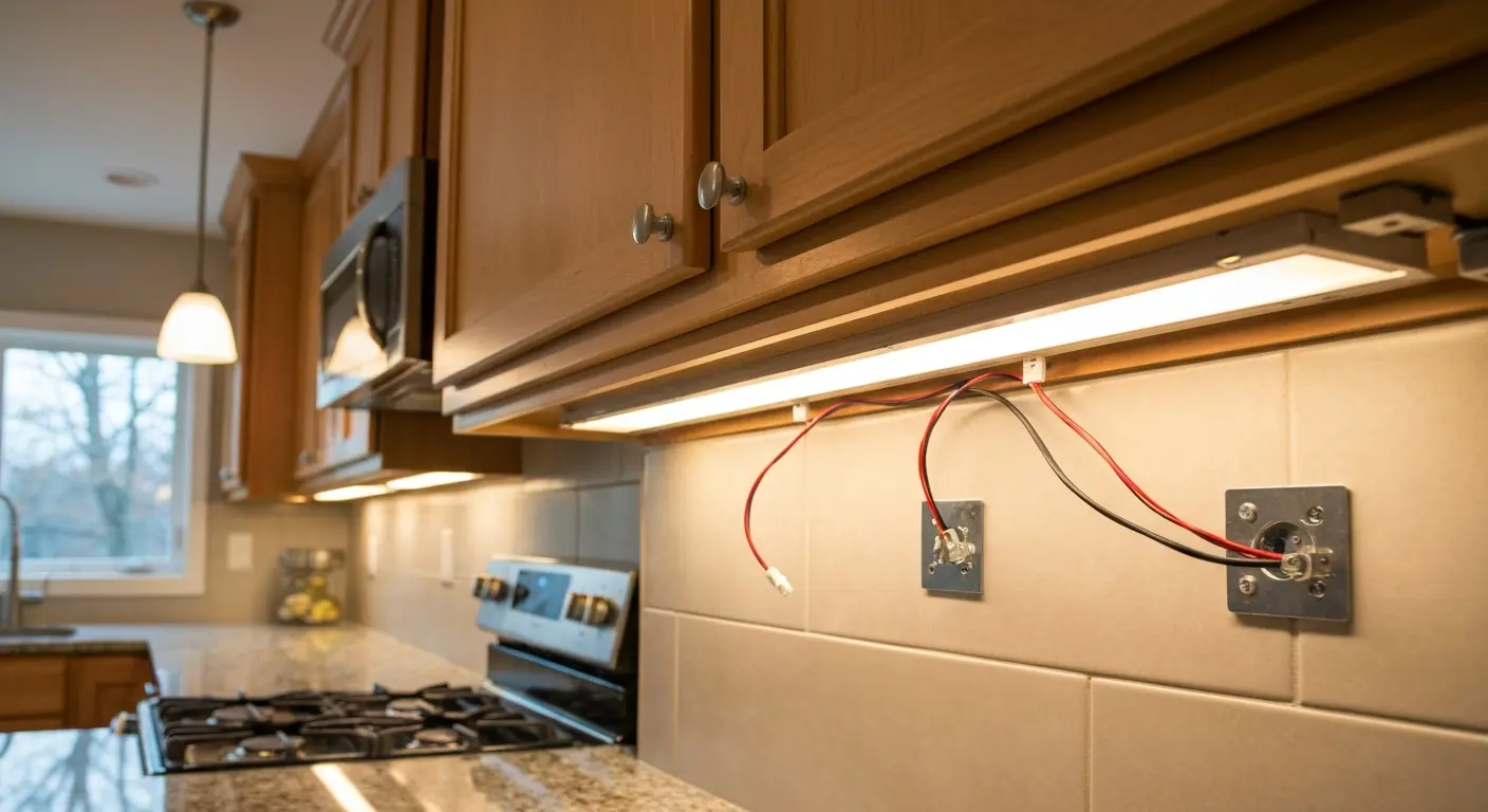 Task lighting in kitchen