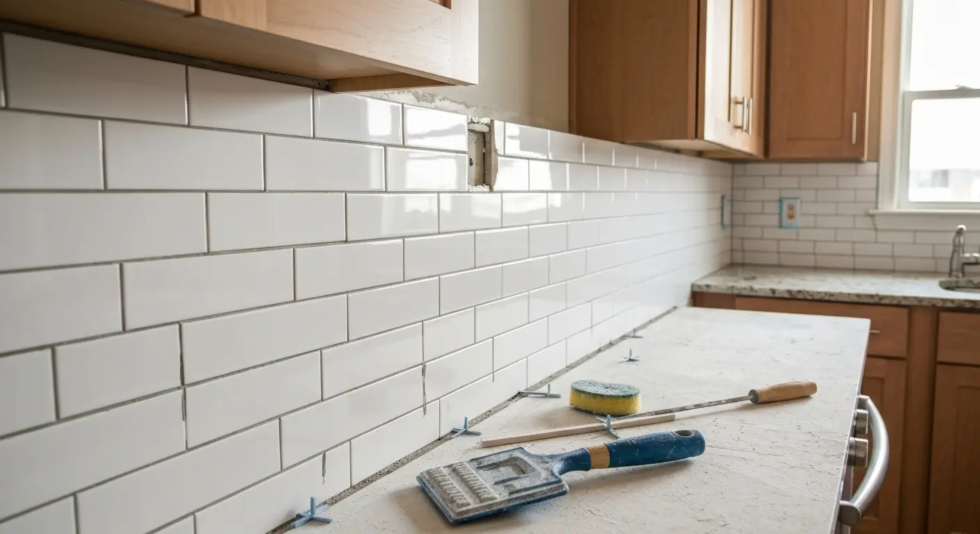 Tile and grout installation