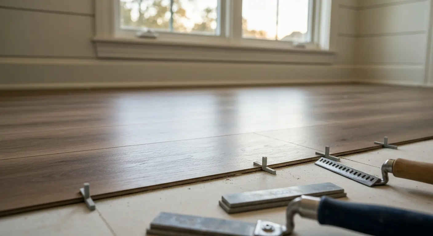 Bathroom flooring installation