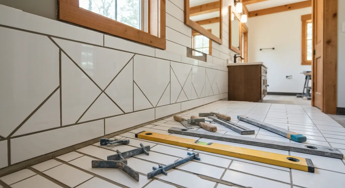 Tile floor installation