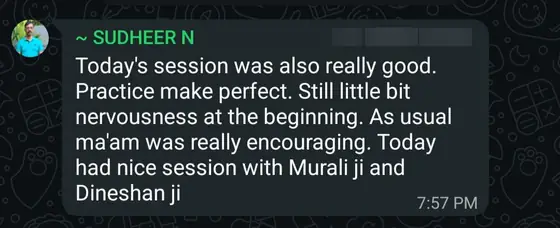 Sudheer says practice makes perfect and Anshuja was encouraging