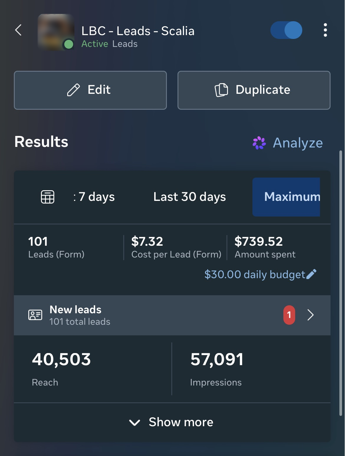 LBC's Precision Detailing — Meta Ads Manager