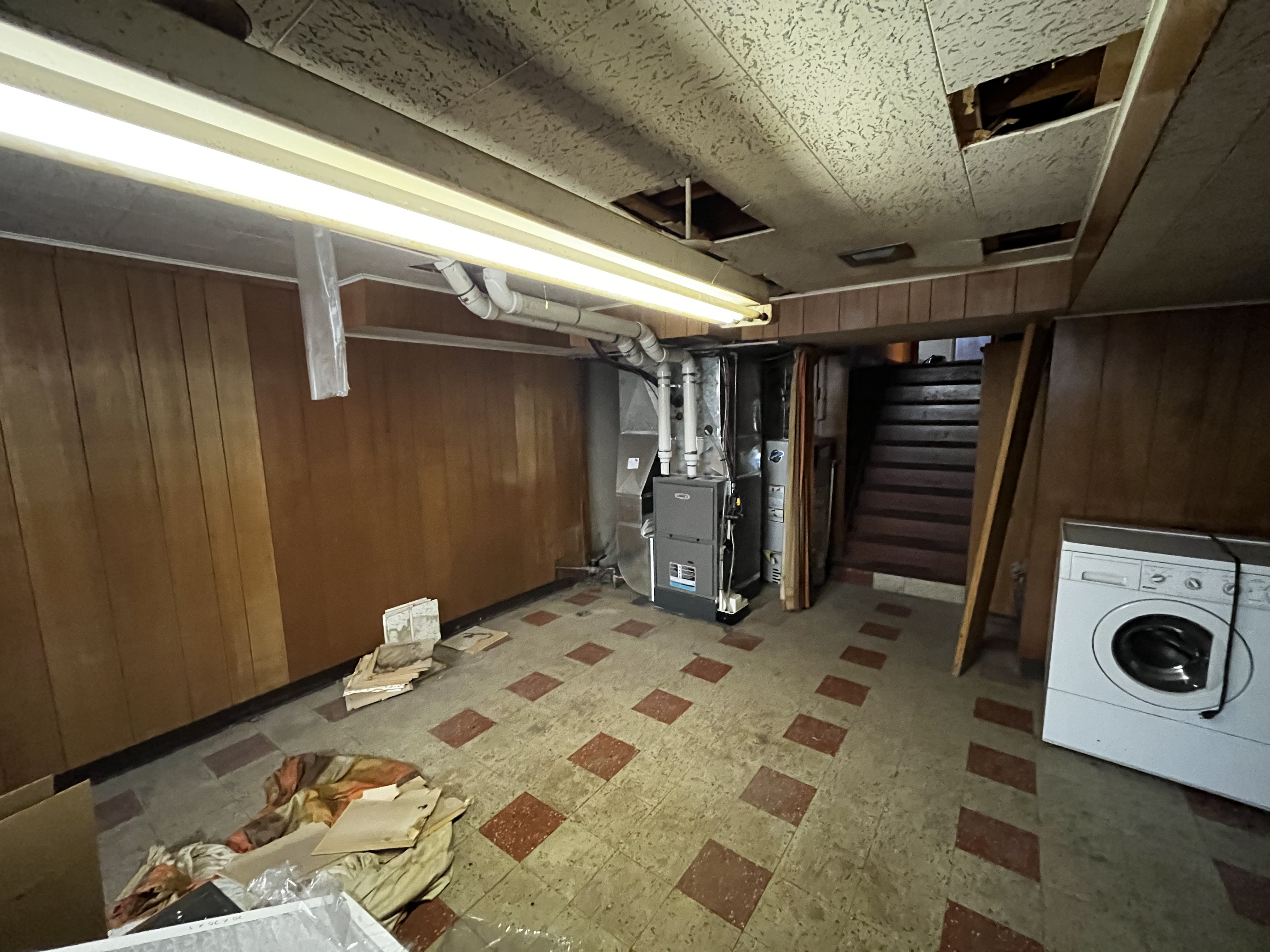 Basement development before renovation