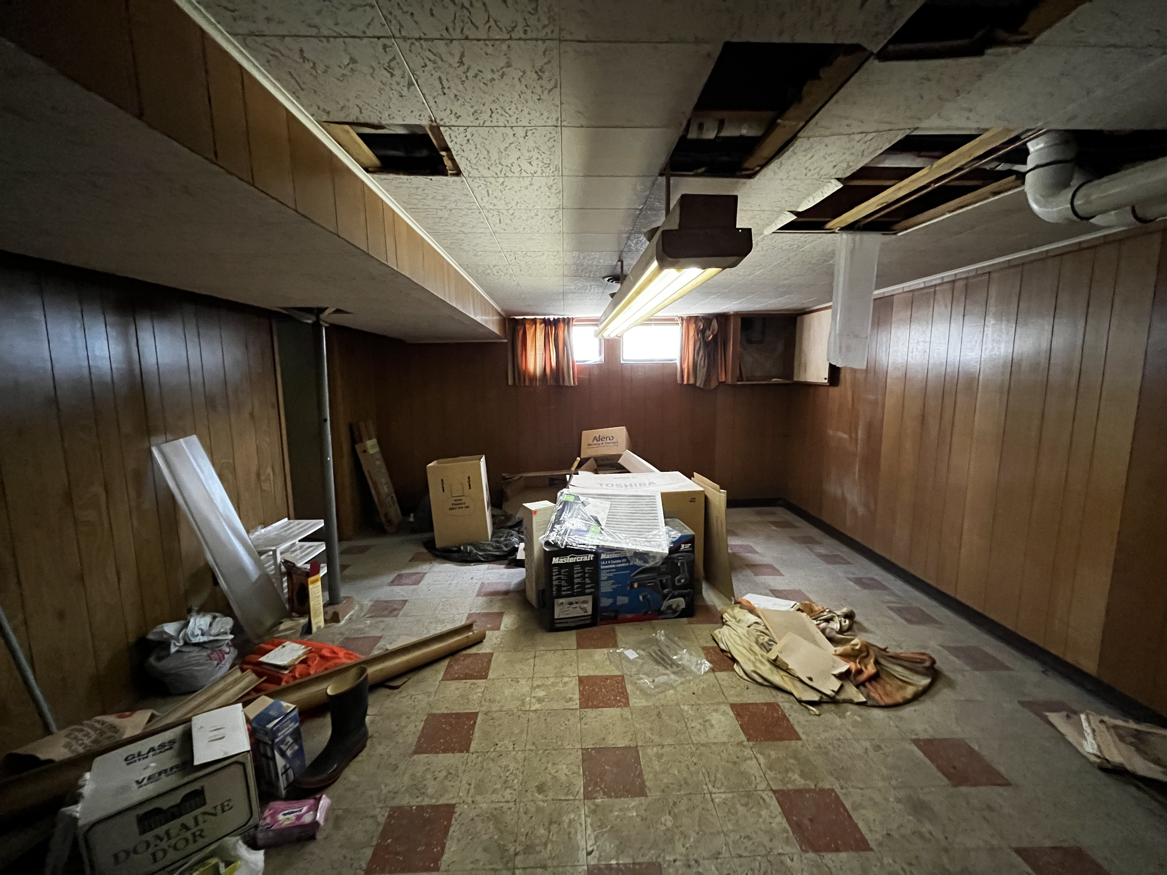 Basement development before renovation