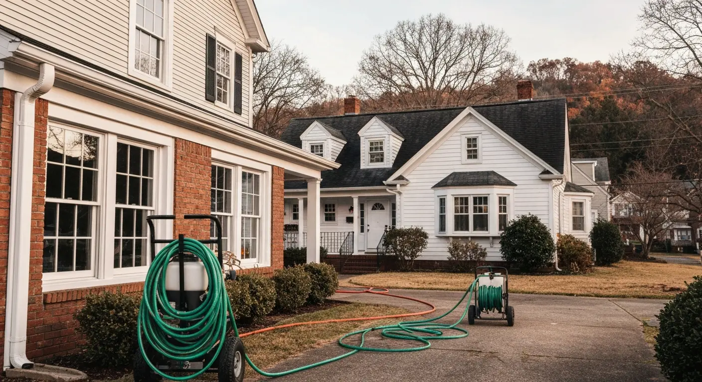 Residential house washing service in Roanoke VA