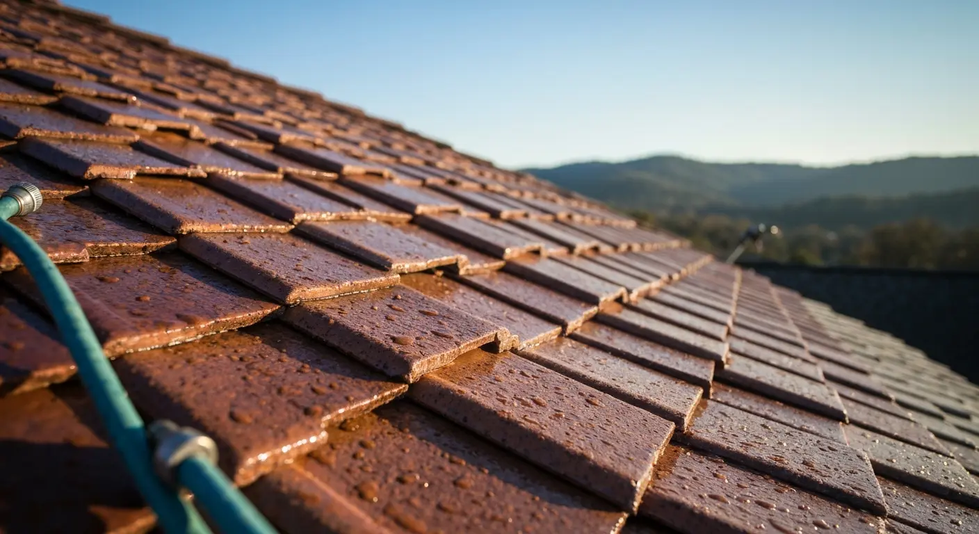 Tile roof cleaning in Smith Mountain Lake