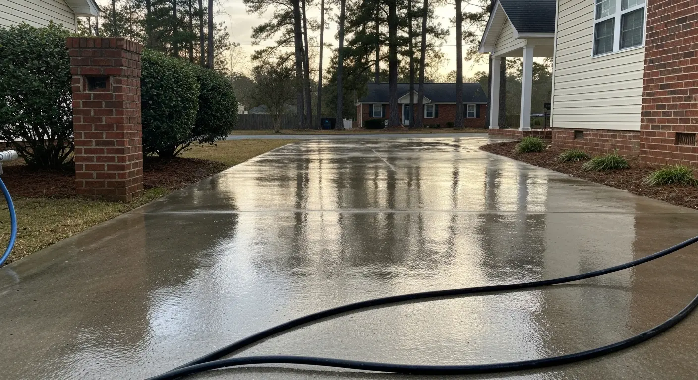 Concrete driveway pressure washing Rocky Mount
