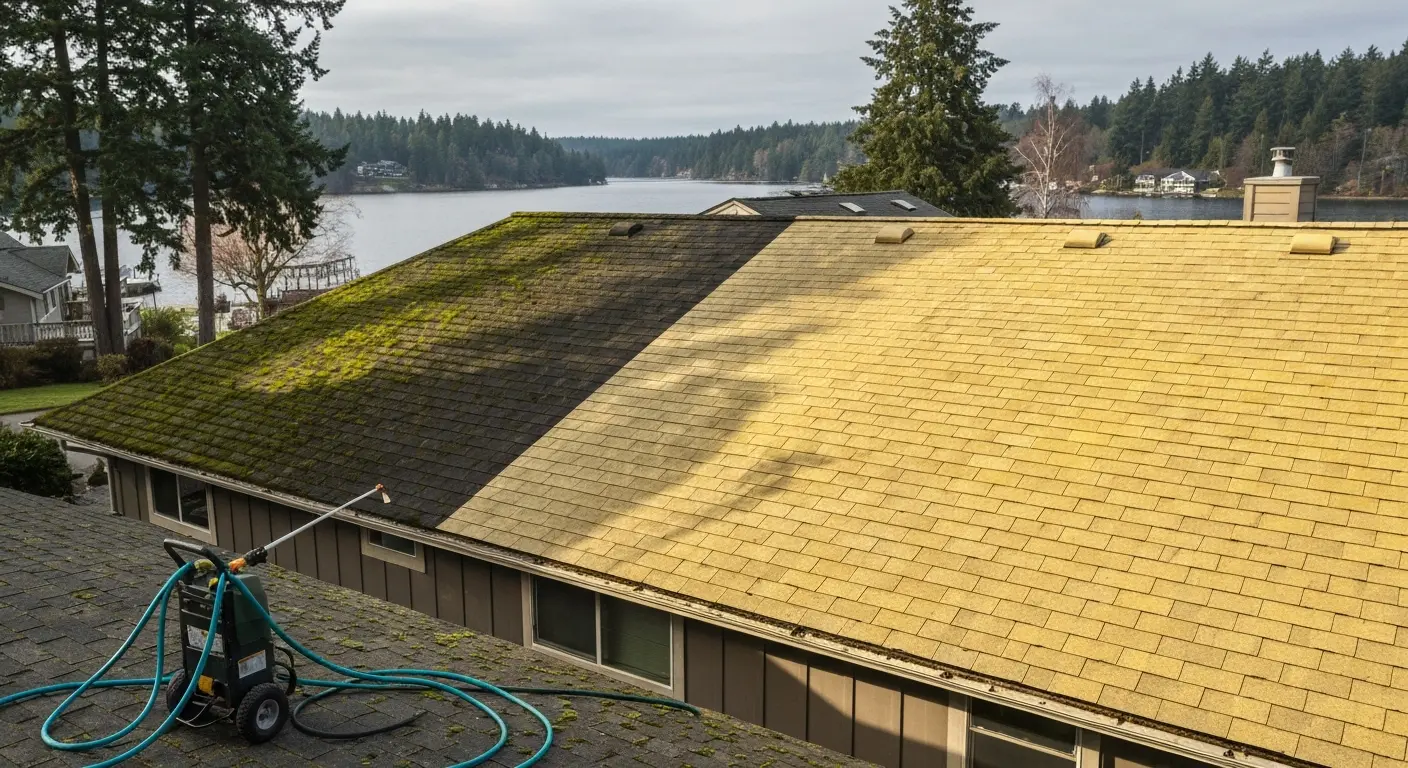 Roof and gutter cleaning