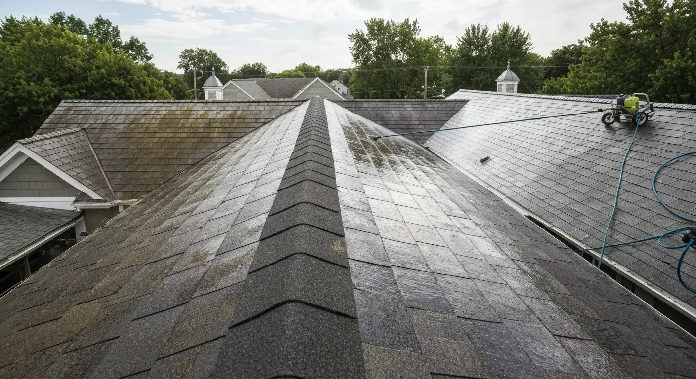 Roof cleaning service