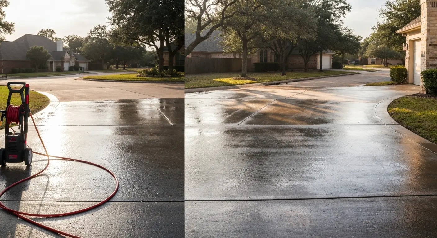 Concrete and driveway cleaning