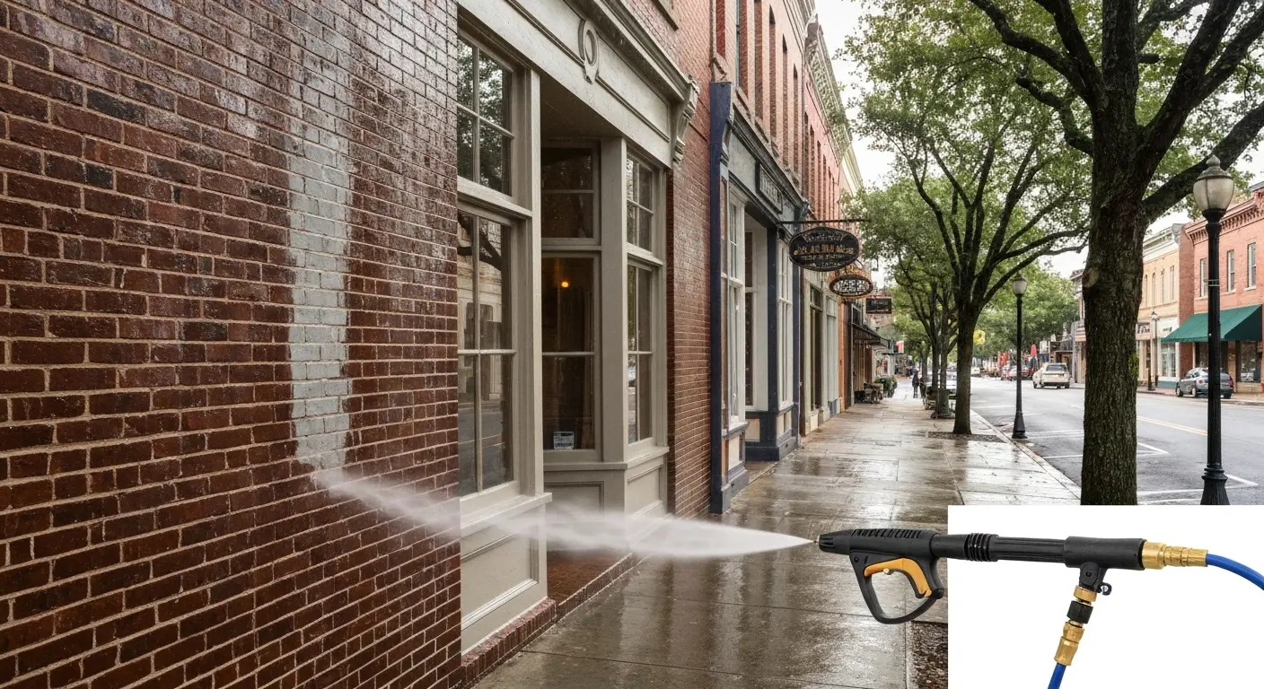 Commercial property pressure washing