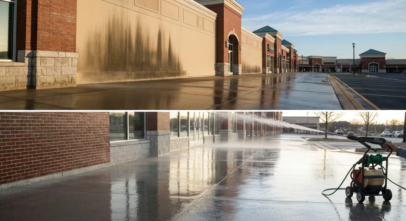 Commercial pressure washing services