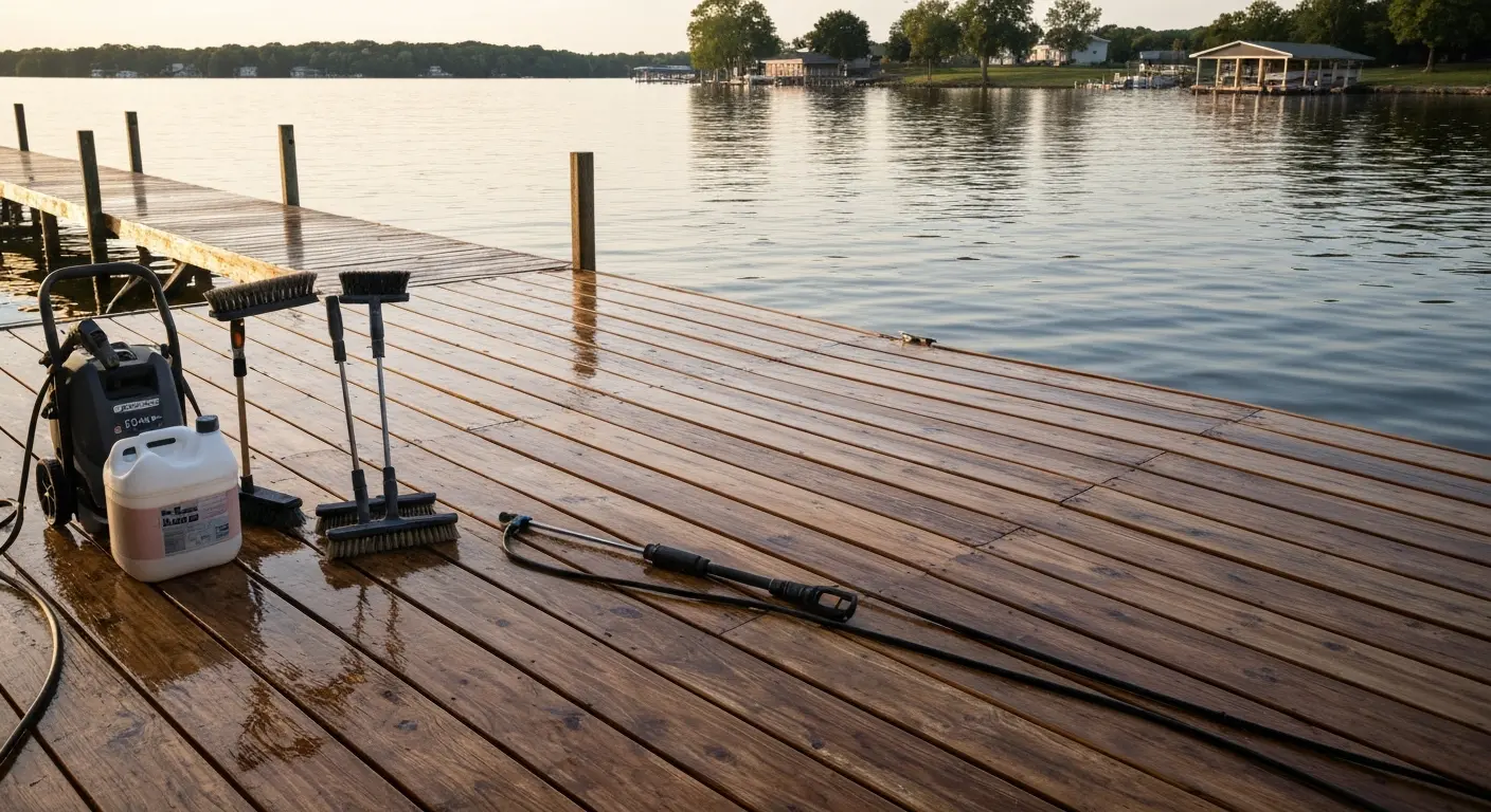 Dock and waterfront cleaning
