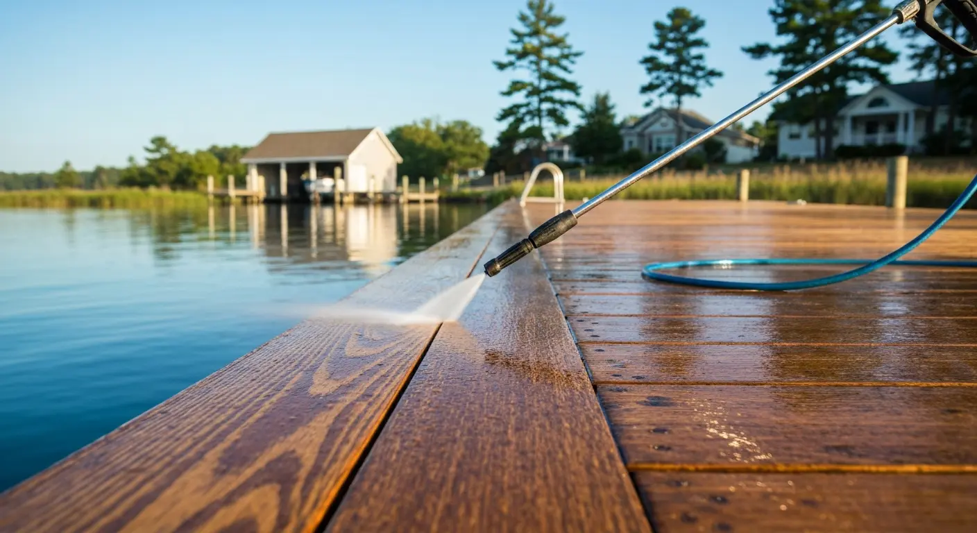 Dock and waterfront cleaning