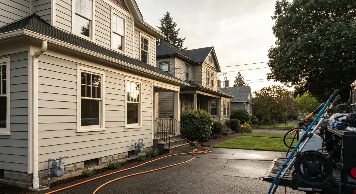 Residential house washing