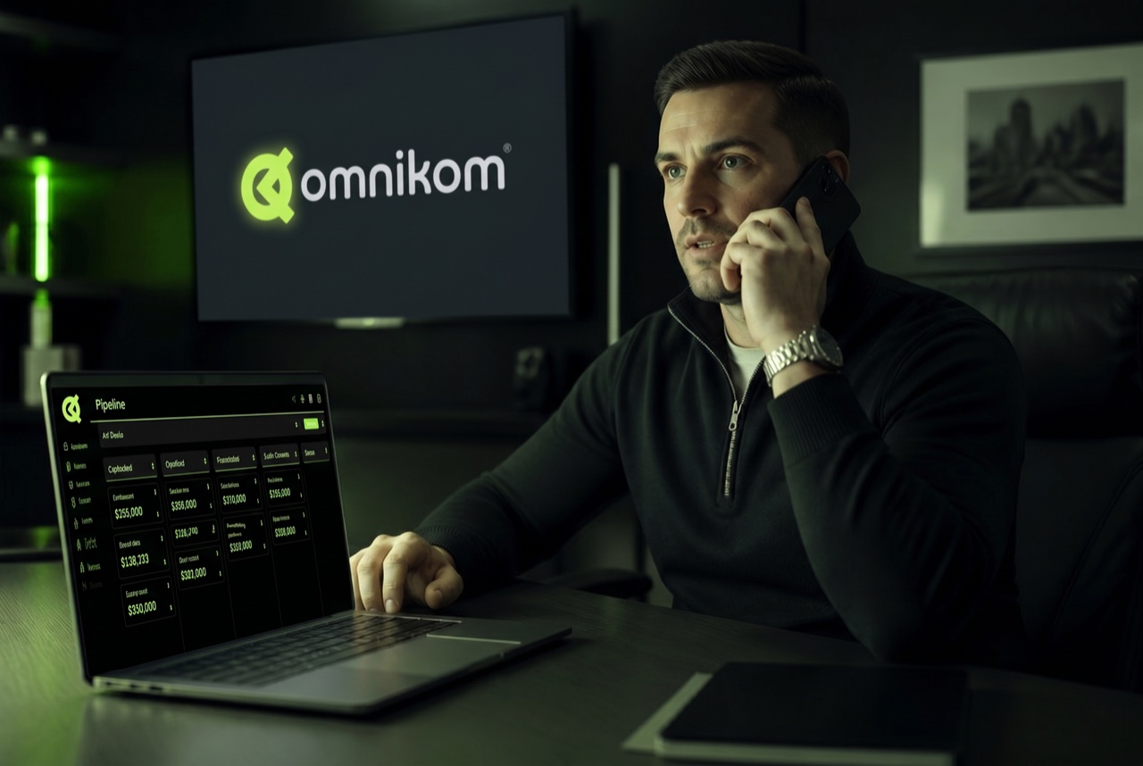 A real estate operator working deals from a home office