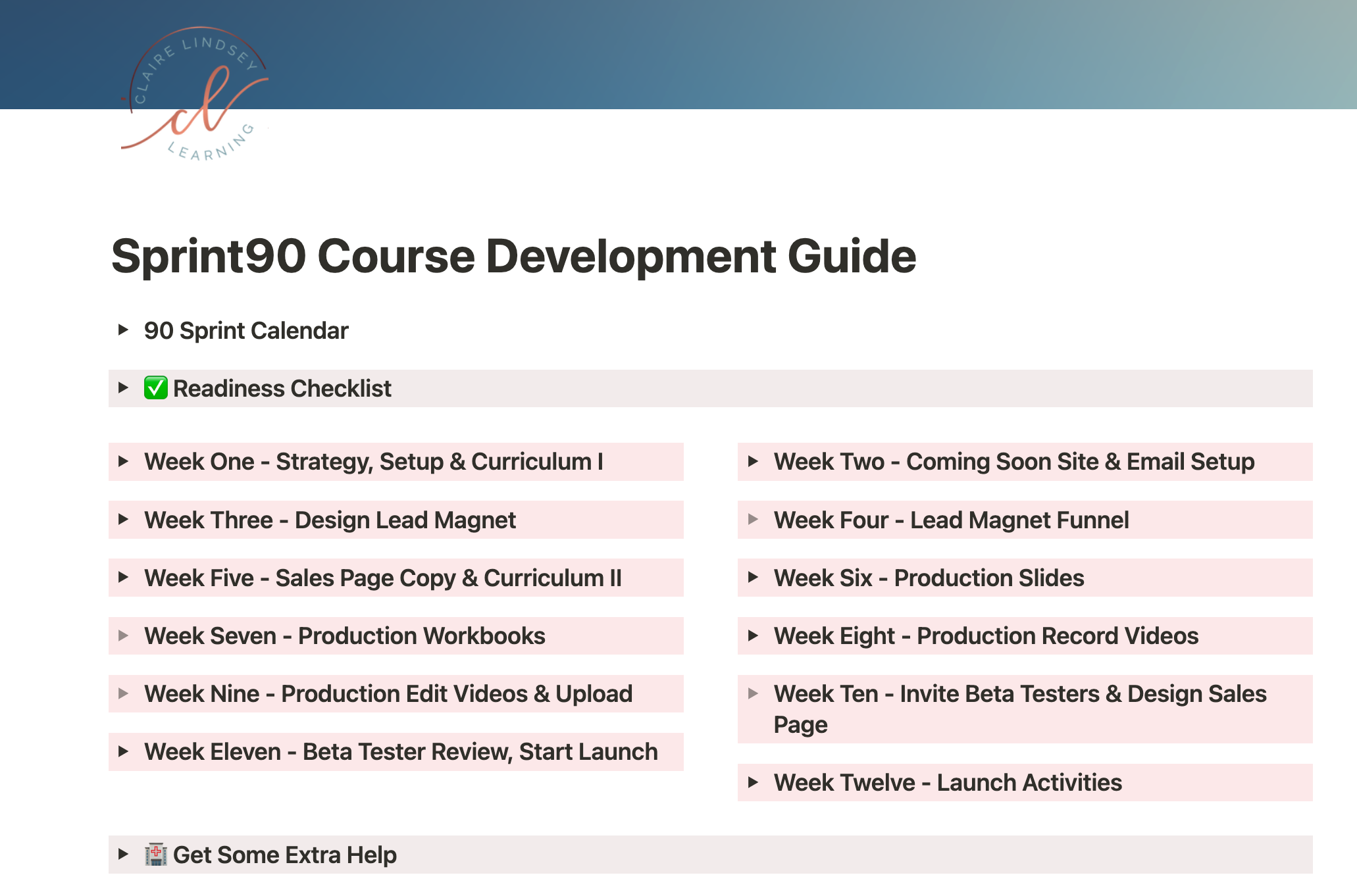 Course Development Guide from Lindsey Barlow Course Development Specialist