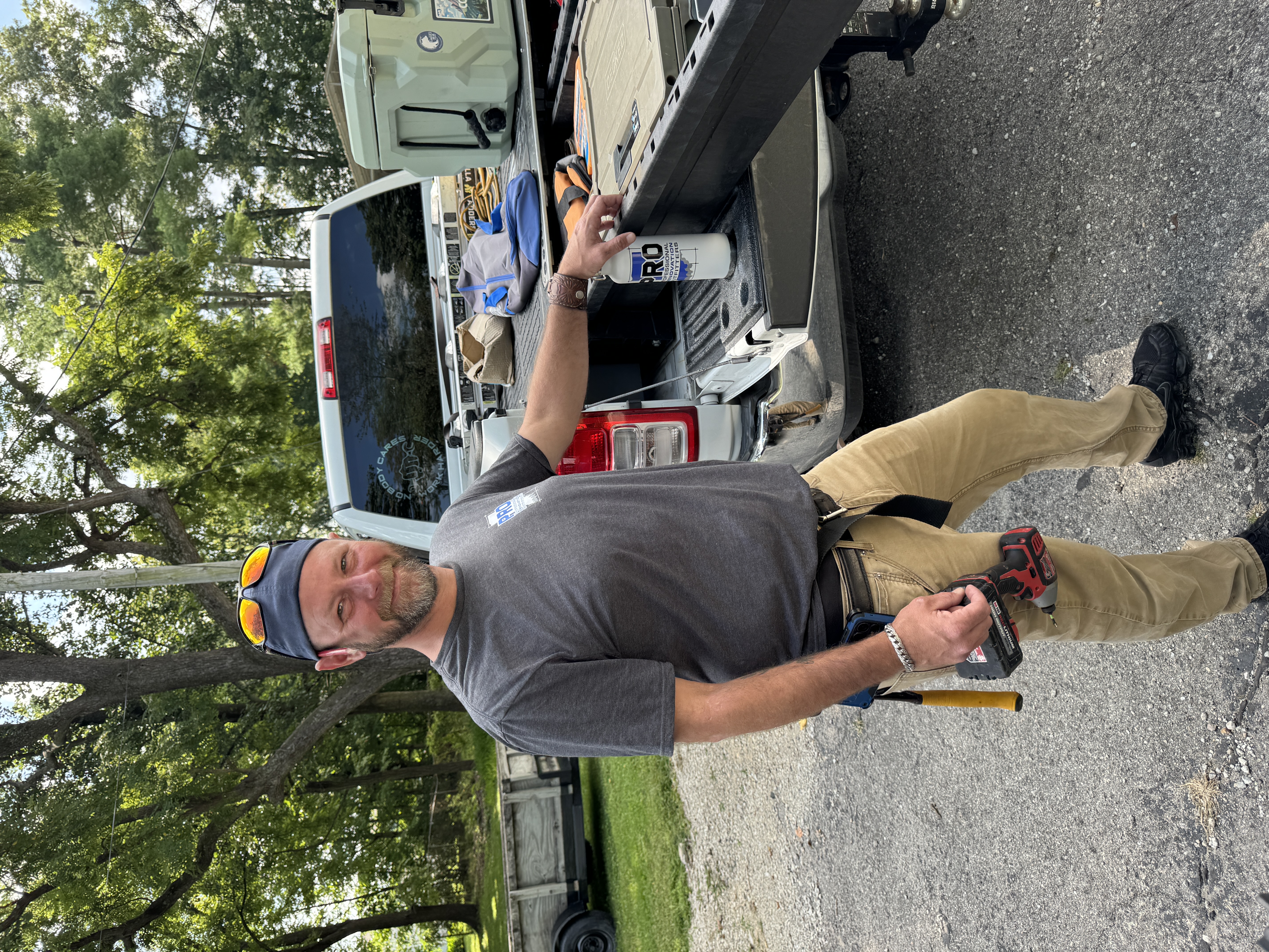 The Indiana Pros crew running equipment on a job site in Hamilton County, Indiana