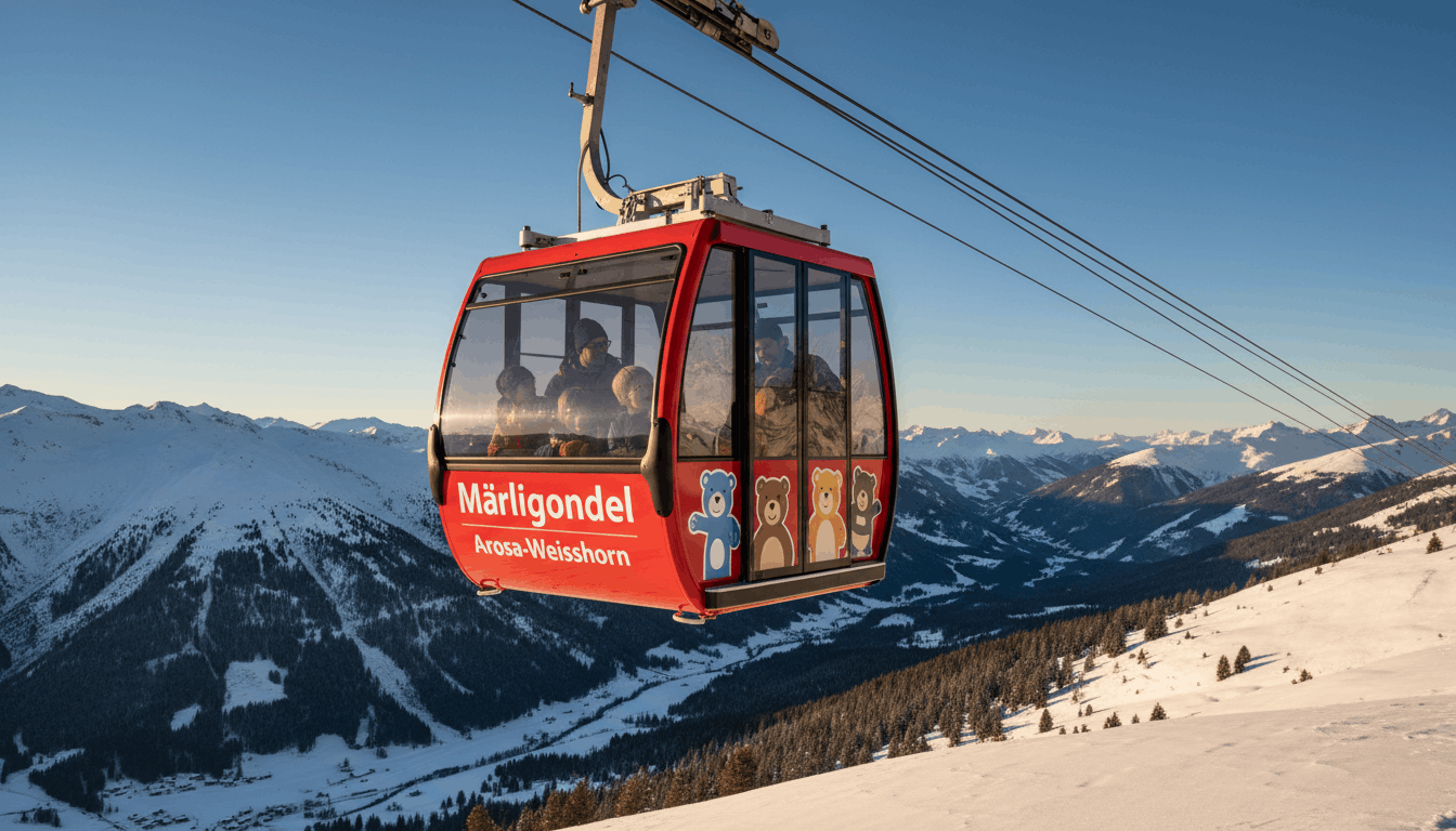 Märligondel Arosa Weisshorn mit Bärenbande-Geschichten für Kinder