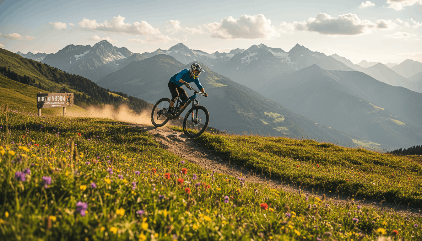 Mountainbiker auf Flowtrail im Bike Kingdom Arosa Lenzerheide