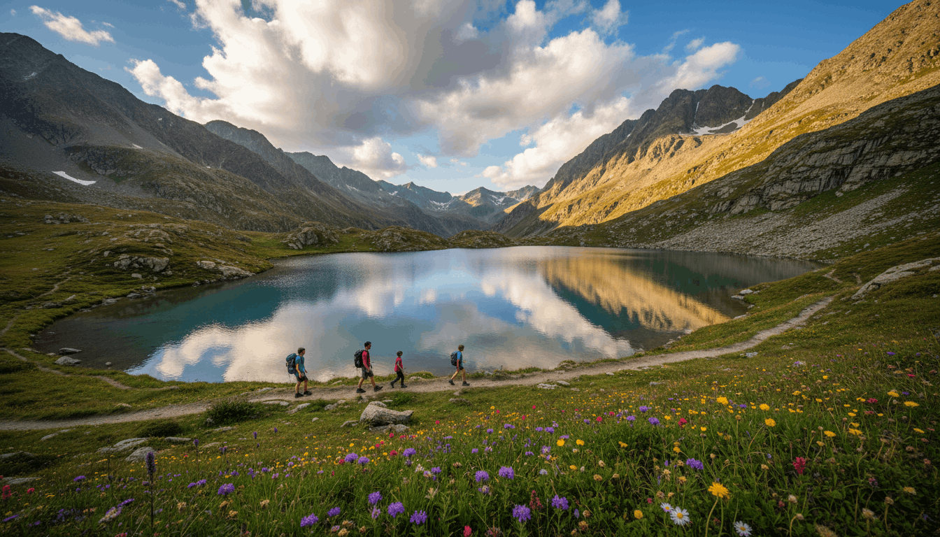 Leuchtend blauer Älplisee oberhalb Arosa