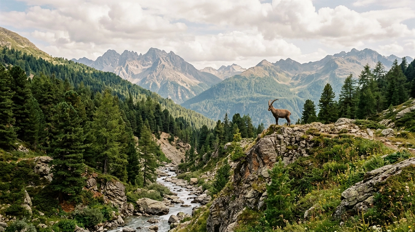 Natur im Schweizerischen Nationalpark bei Zernez