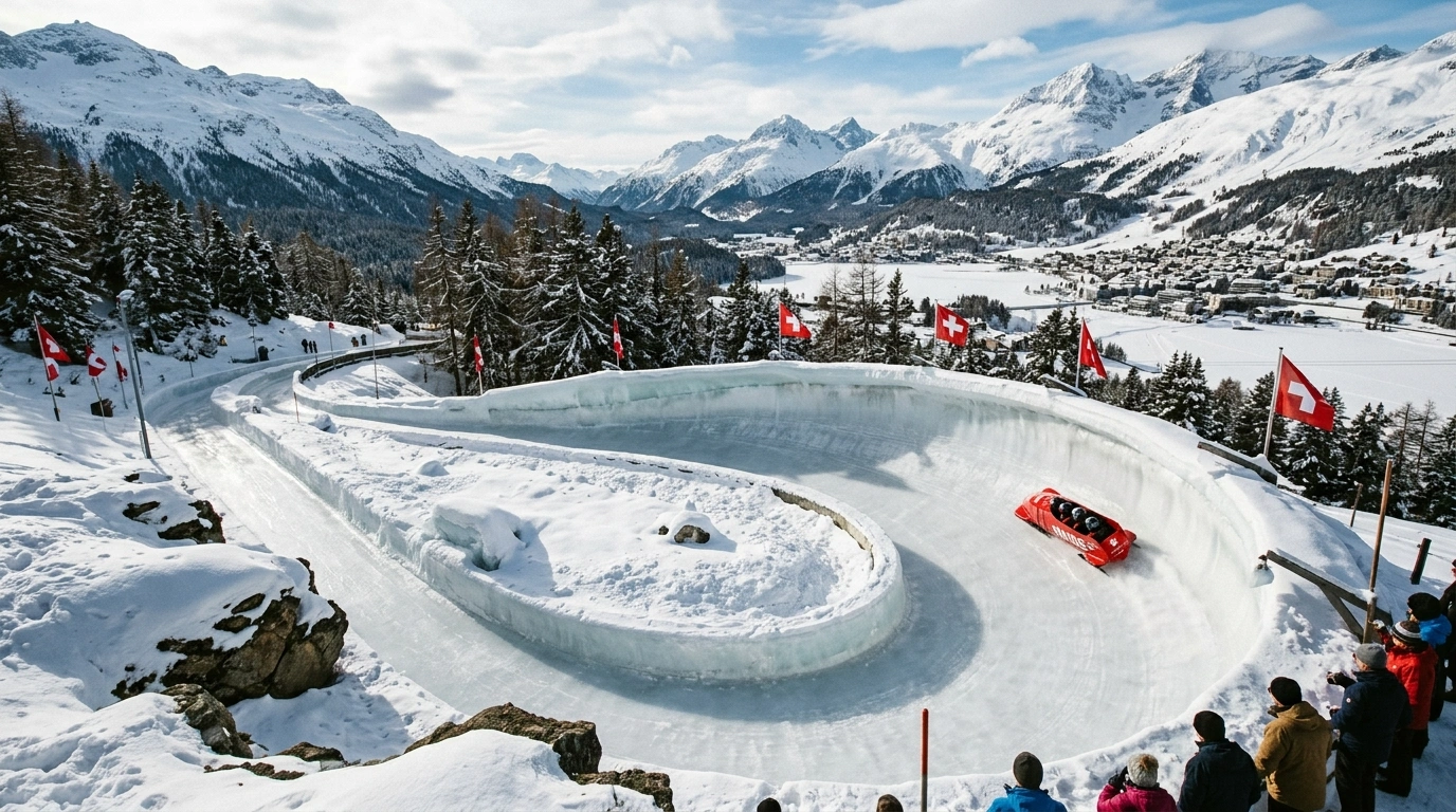 Olympia Bob Run Natureisbahn St. Moritz Celerina