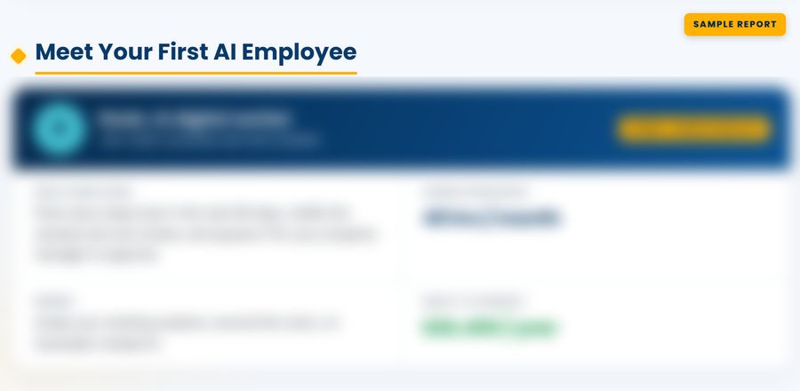 Sample AI Game Plan page: Your first AI employee