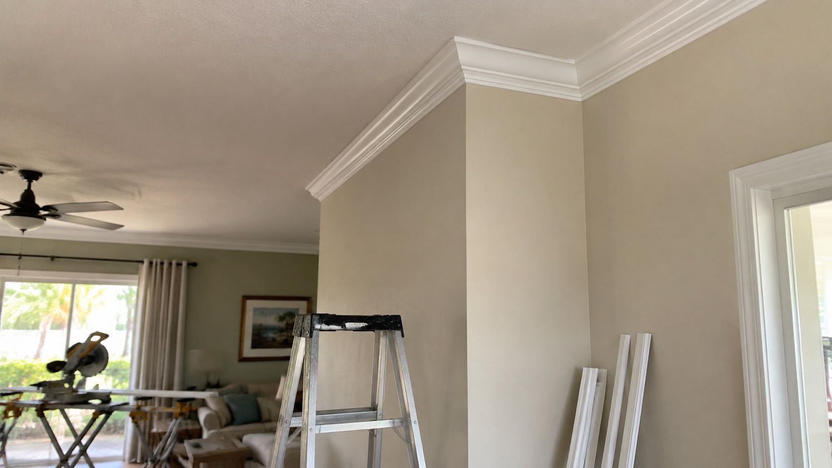 Crown molding installation in Naples FL