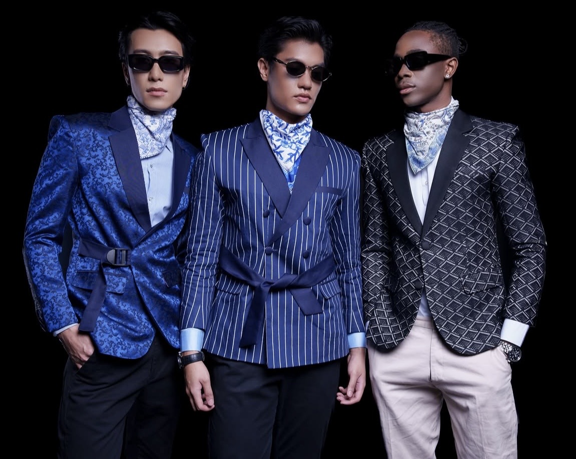 Evergreen Talents male models on the runway in menswear