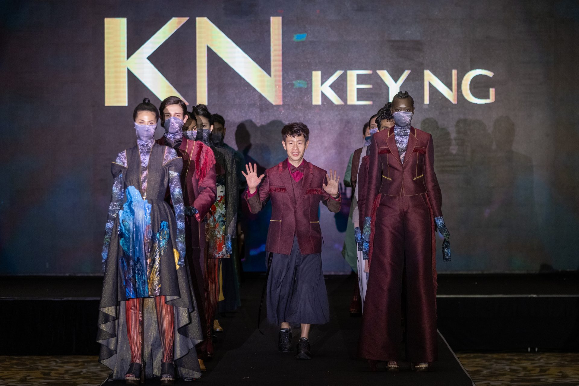 Evergreen Talents models at a Malaysian fashion event