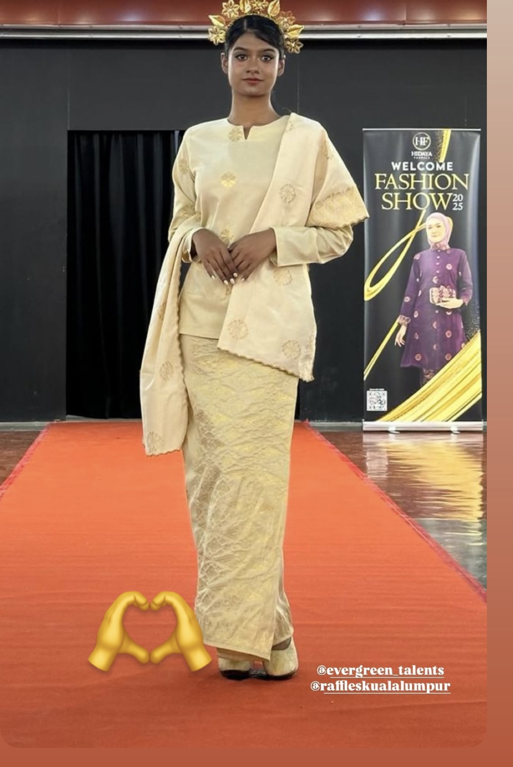 Evergreen Talents model on the runway